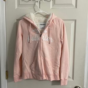Hollister Fluffy Soft Pink Hoodie Size Small